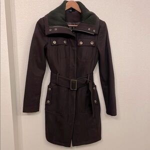 Zara Women's Dark Brown Belted Coat